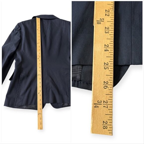 Miu Miu Navy Blue Cotton Blazer Jacket,‎ Size 46 Italy/US 10/M - Picture 16 of 16